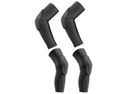 Joelheiras e cotoveleiras acolchoadas, EVA, para adolescentes, proteção, ciclismo, futebol, corrida, S/MARCA