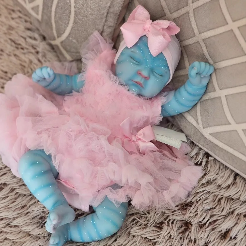 (rosa) Boneca Avatar De 48 Cm, Feita À Mão, Com Textura De Pele 3d E Vasos Sanguíneos Claramente Visíveis No Cabelo.