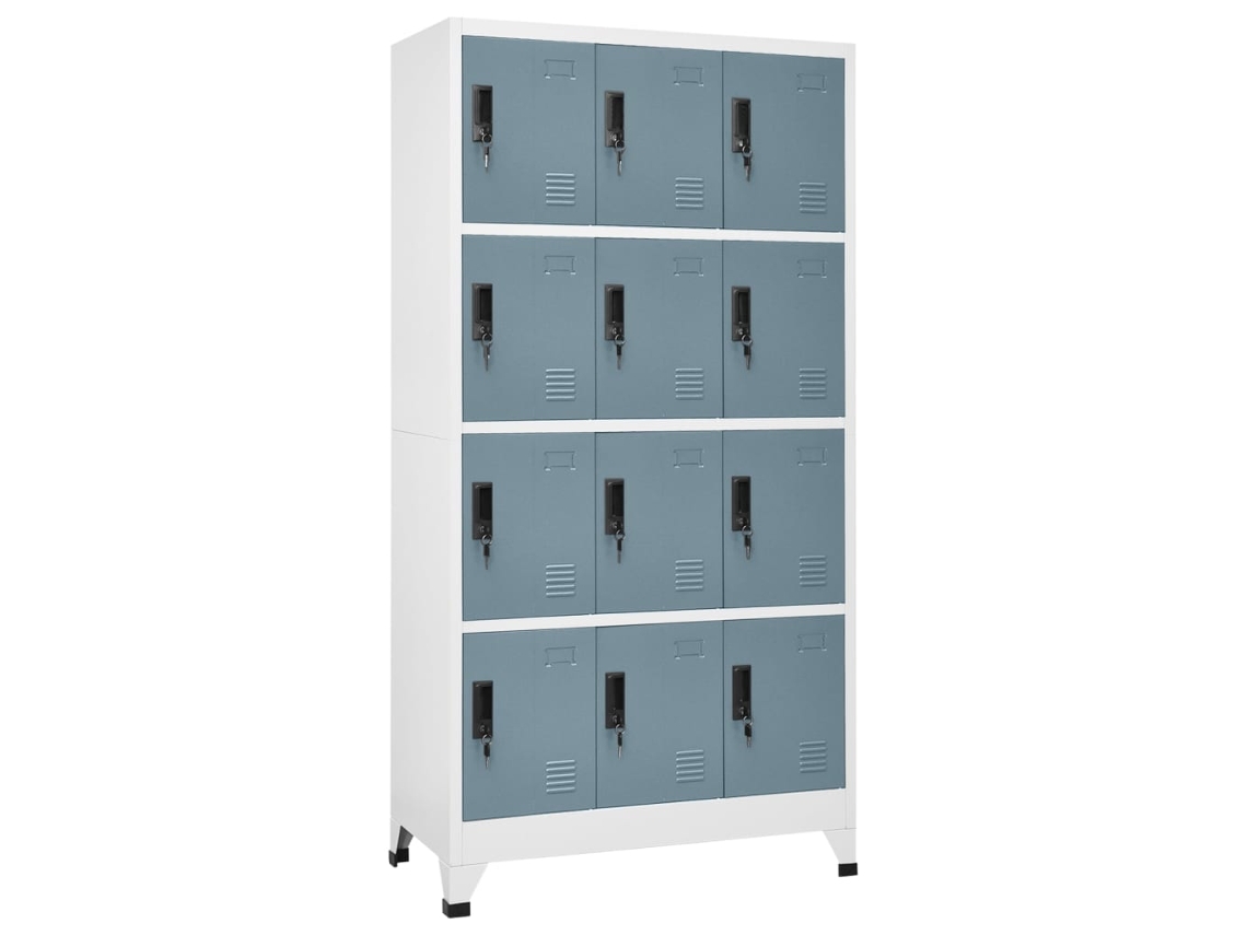 Vidaxl Cacifo Aço 90x45x180 Cm Cinza-claro E Cinza-escuro