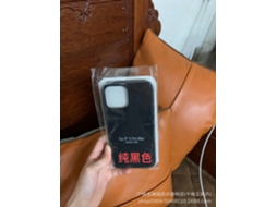 Capa Para Iphone 17 Preto Puro Logotipo Lente Com Cobertura Total, Proteção Contra Quedas, Macia E Flutuante
