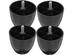 Tehaux Conjunto De 4 Pés Móveis Ajustáveis Para Cama, Sofá E Cadeira Niveladores De Plástico Antiderrapantes