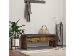 Vidaxl Banco De Hall Com Almofada Carvalho Defumado 103 X 38 X 40 Cm