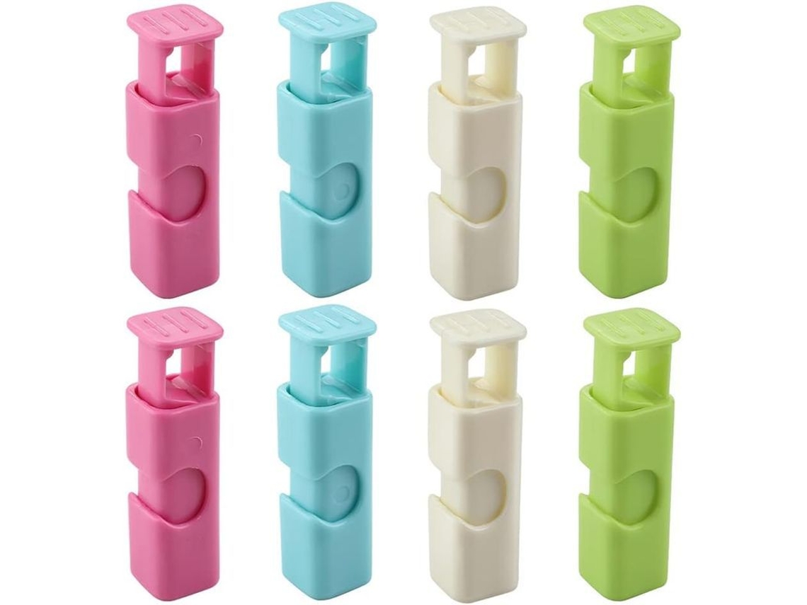 Clips Selantes Nova Line 8 anti deslizantes para saco de pão e alimentos, armazenamento fresco
