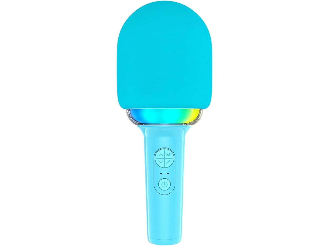 Caixa De Som Bluetooth Para Karaokê Com Microfone, Máquina De Karaokê Para Crianças, Mini Microfone Portátil Com Luz Rgb Dinâmica, Aquaforge