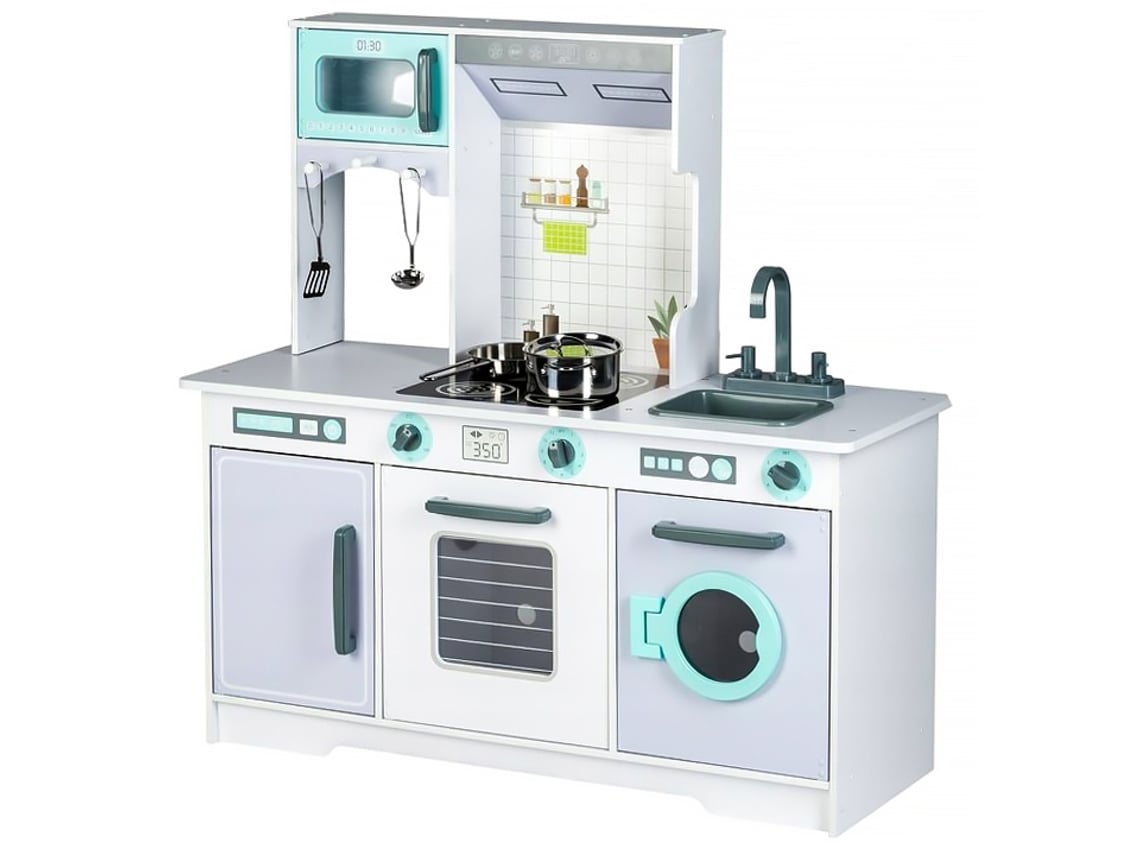Grande Cozinha Infantil em Madeira com Acessórios ECOTOYS