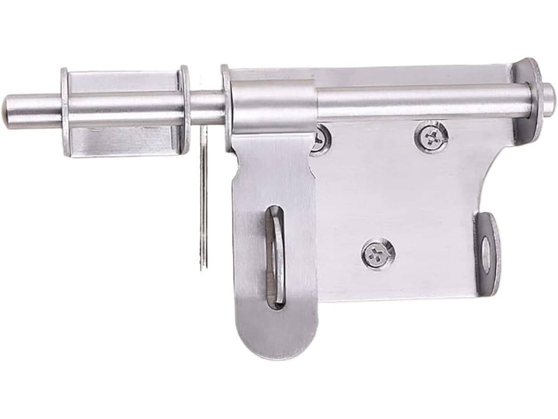 Correntes De Porta Bolt, Trava De Corrente, Pacote Com 2 Unidades, Trinco Cilíndrico, Corrediça Espessa De Aço
