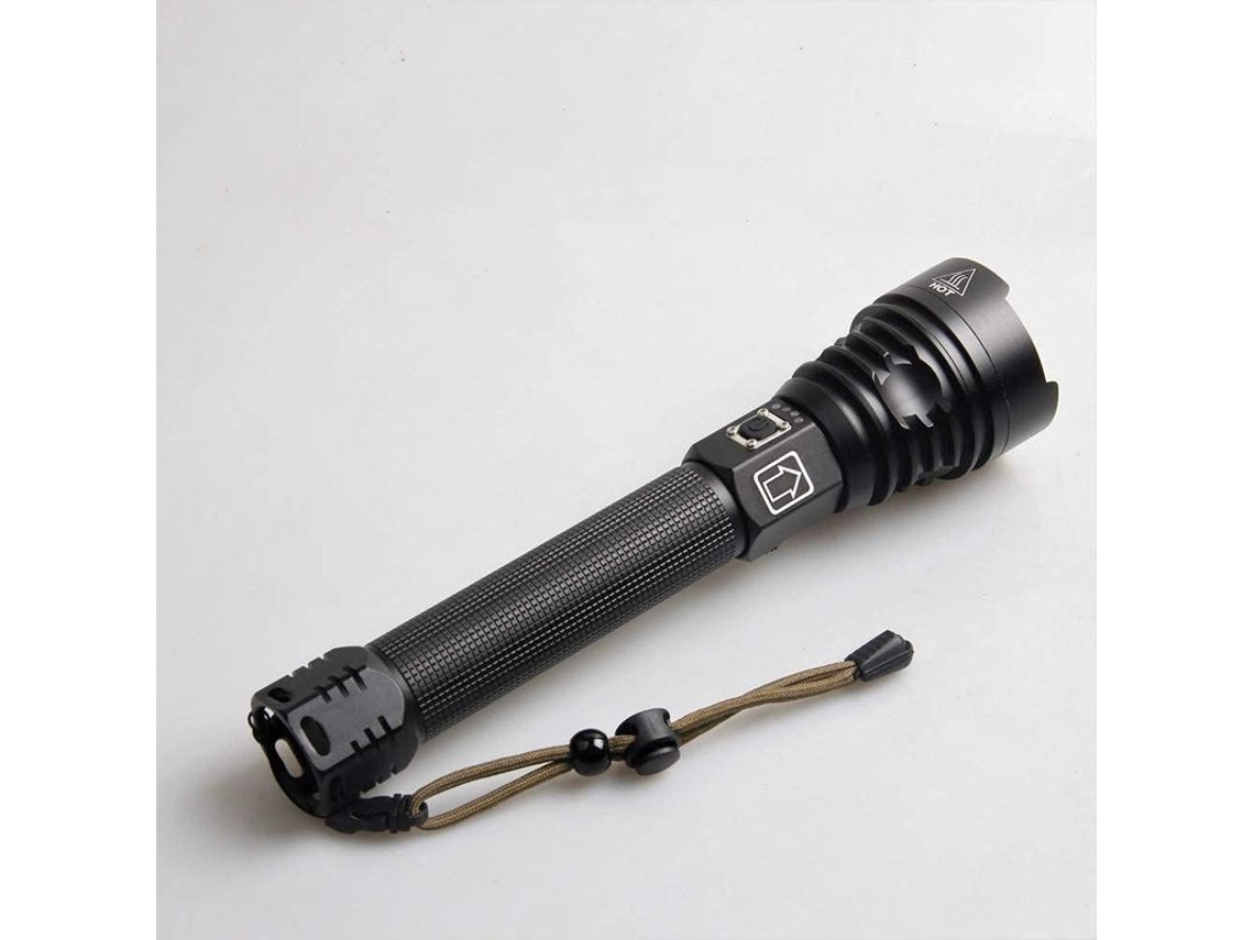 Lanterna Led 10000 Lumens S/MARCA, Xhp90, Recarregável, Impermeável, com 2 Baterias 18650