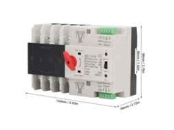 Laxiscreed Interruptor Automático De Comutação Para Duas Fontes De Energia 4p, Rápido Em Ms, Ac110v 100a