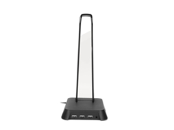 Suporte Para Fone De Ouvido Com Iluminação Rgb Colorida, Detachável Com 3 Portas Usb