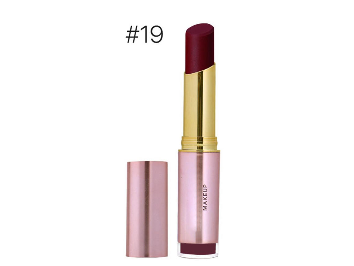 Labial Matte Hidratante Bálsamo Crema Maquillaje Cosmético Largo Duración 19