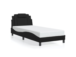 Bed Frame, Bed Frames Vidaxl Preto Couro Artificial (80 X 200 Cm)