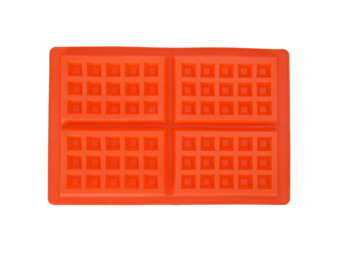 Molde De Silicona Para Waffles De 4 Cavidades Para Desayuno Y Horneado
