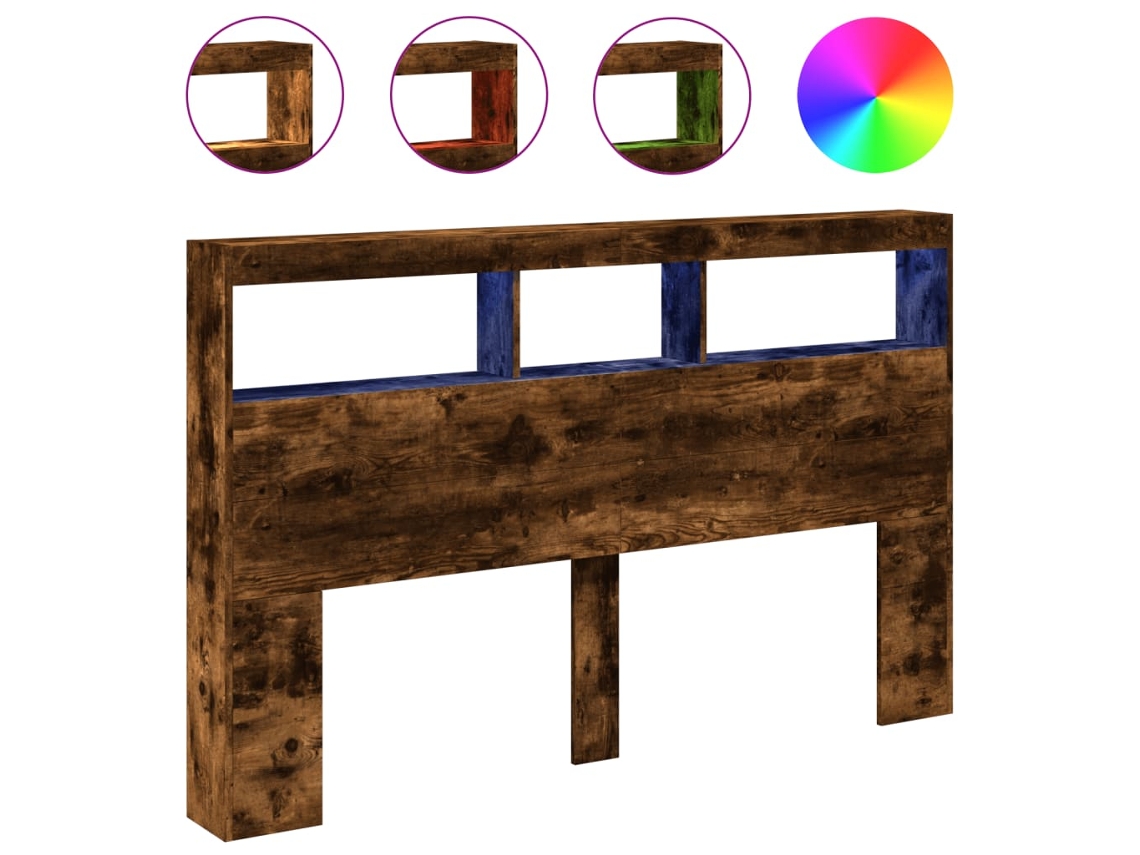 Headboard Cabinet, Headboard Cabinets Vidaxl Marrom Madeira Processada (160 X 17 X 102 Cm)
