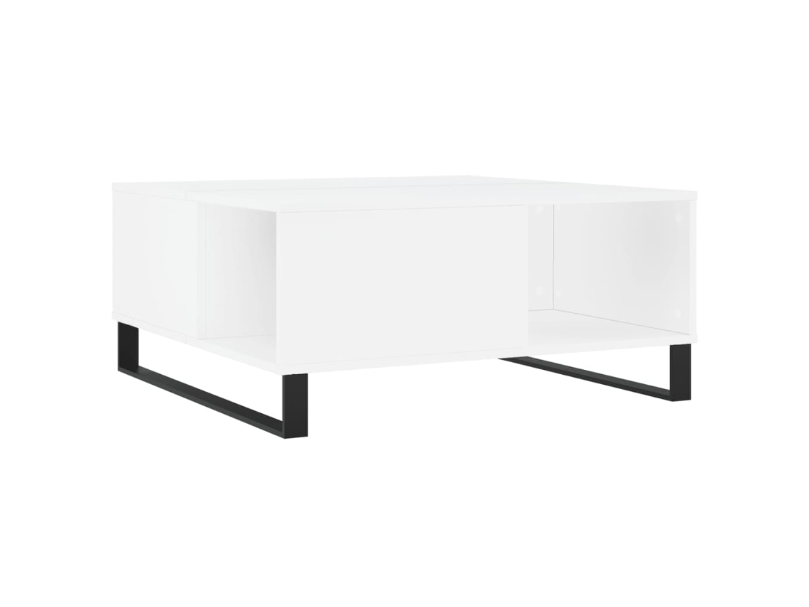 Mesa de Centro Derivados de Madeira Branco MAISON EXCLUSIVE (80x80x36,5 cm)