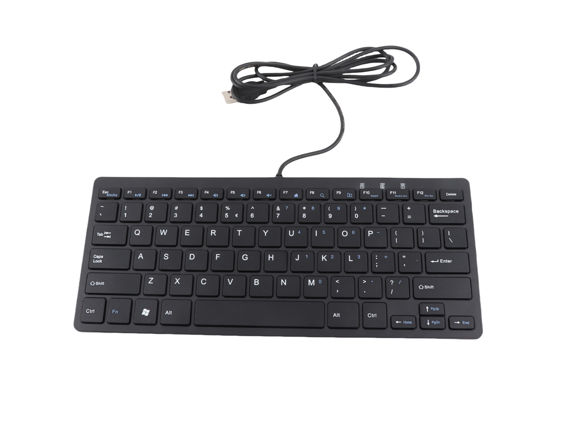 Teclado Para Laptop Com Fio Usb De 78 Teclas Mini