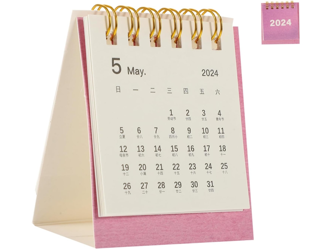 Calendário De Mesa Com Duas Espirais, Compromissos Independente,