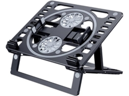 Lurelia Base De Arrefecimento Para Portátil Ajustável Em 6 Ângulos, Antiderrapante, Ventilado, Compatível Com Ipad, Tablet, Em Preto