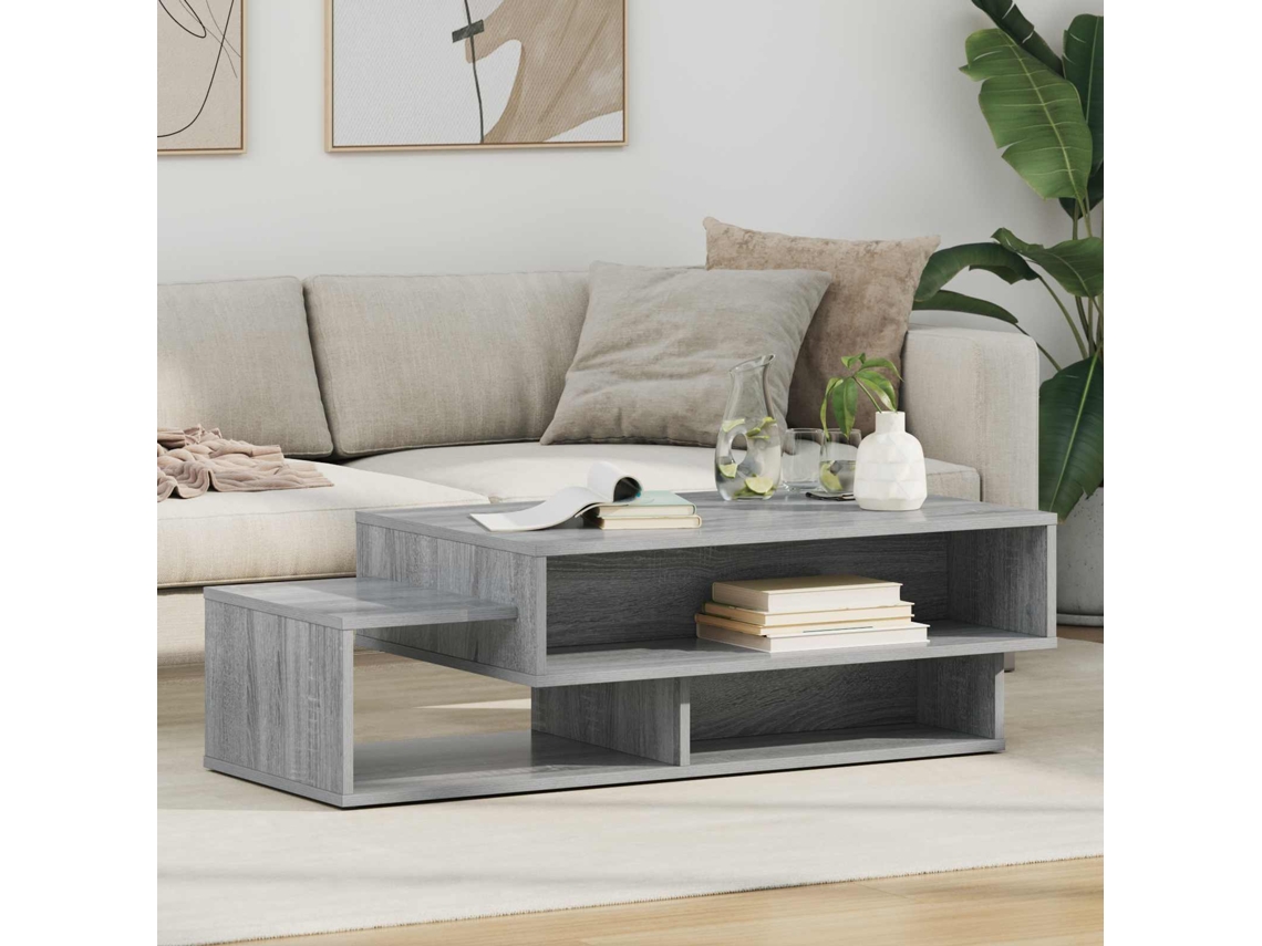 Vidaxl Mesa De Centro Cinza Sonoma 105 X 50 X 32,5 Cm
