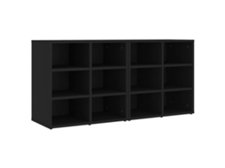 Shoe Cabinet, Shoe Cabinets Vidaxl Preto Madeira Processada (52.5 X 30 X 50 Cm)