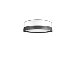 Plafon 96W Olga Branco/Preto Madeira 7488Lm 14X60X60 Cm 3000-4000-6500K FABRILAMP