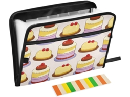 Organizador de Arquivos Expansível com 13 Bolsos Tamanho A4 e Fechamento em Zíper para Materiais Escritório. P
