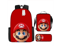Conjunto De Três Peças De Mochila De Estudante  Mario10*