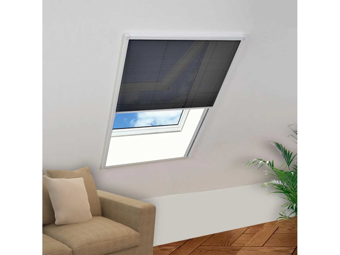Vidaxl Tela Anti-insetos Plissada Para Janela Alumínio 60x80cm