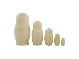 2026 muñecas Rusas Aninhadas Sem Pintar Kit Diy de Madeira para Crianças Manualidades Presente Decoração Cor de Madeira