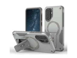 Capa Para Samsung Galaxy A37, Capa Protetora Magnética Com Suporte (cinza) Digitallab