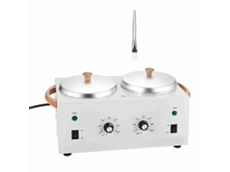 Aquecedor de cera quente para depilação no salão White Spa