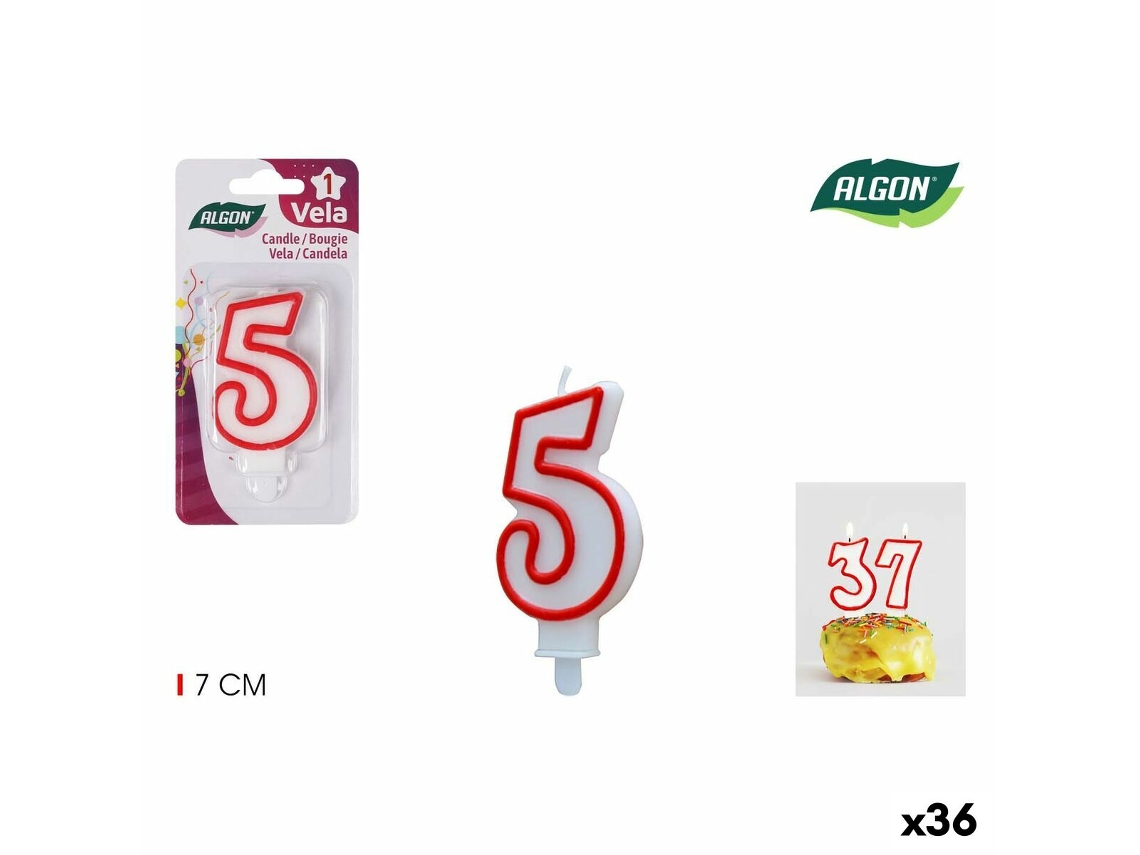 Conjunto de Velas ALGON Vermelho 36 Unidades