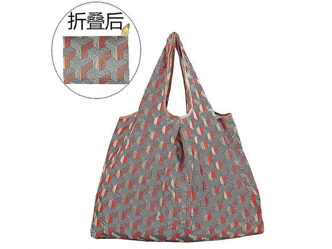Sacola de Compras Grande Reutilizável, Bolsa Feminina de Ombro com Bolso, Suporta Até 22,7 Kg , Dobrável, Ecológica e Lavável. GOKOCO (50 Lb)