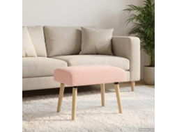 Vidaxl Banco Liso Rosa 60 X 40 X 45 Cm Bouclé