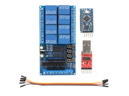 Laxiscreed Módulo Rele Profissional De 8 Canais Para Arduino Com Temporizador E Proteção