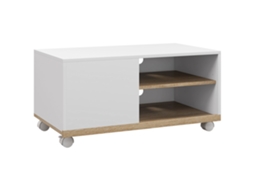 Móvel Moderno para Sala com Roda, para TV até 42 polegadas, 80x45x39,5cm branco LAMAISON