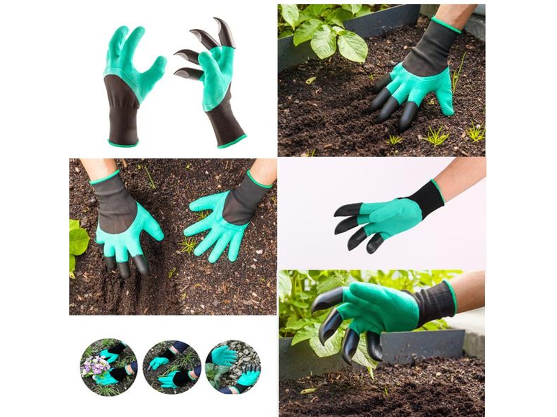 Luvas De Jardinagem Com Garras - Para Cavar E Rastelar