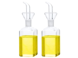 Conjunto de 2 Garrafas de Vidro Dispensador de Azeite e Vinagre para Cozinha NEVEANCE