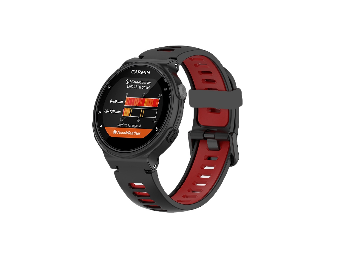 Pulseira Em Silicone Para Garmin Forerunner 220/230/235/620/630/735xt Preto E Vermelho Hexinyigjly