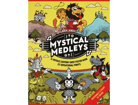 Livro Mystical Medleys A Vintage Cartoon Tarot Poster Book de Gary Hall (Inglês)