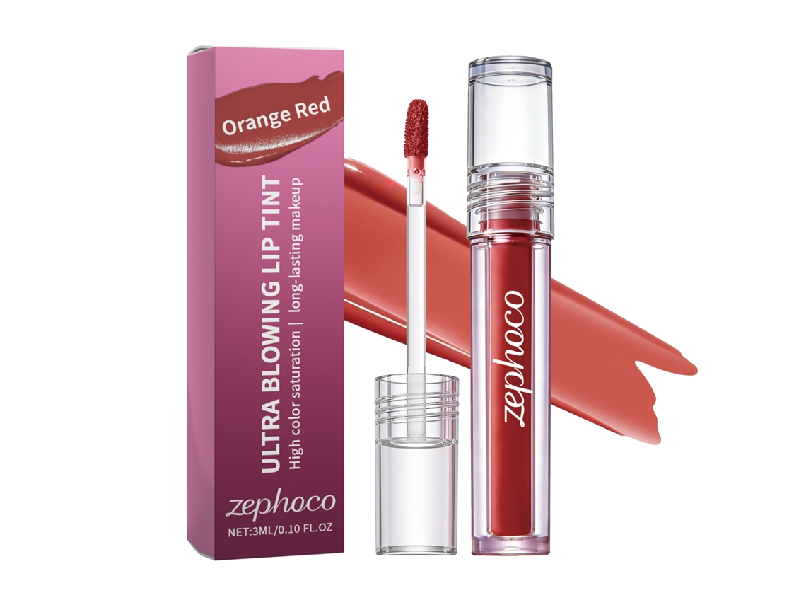 Gloss Lábios Laranja-vermelho Maquilhagem Clara