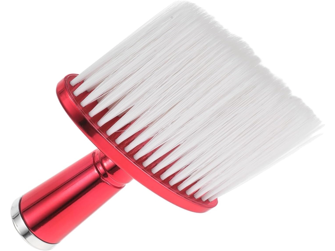 Escova De Corte Cabelo Profissional Eletroplaqueada Tamanho Médio Em Nylon Macio Para Cabeleireiros, Limpeza Do Pescoço