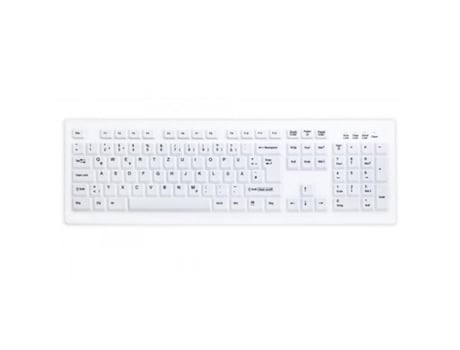 Teclado Lavável Desinfetável  AK-C8100F USB Branco