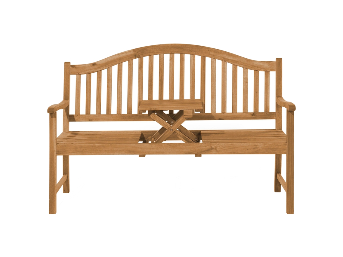 Banco de jardim BELIANI Hilo de Madeira de acácia Castanho claro 150x54x102