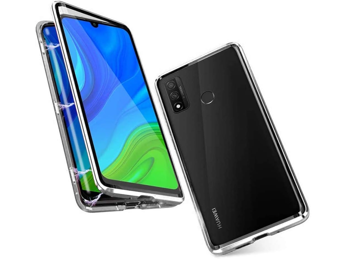 Capa Adsorção Frontal Traseiro para Huawei P Smart 2020 HONGWE. Magnética Prateado