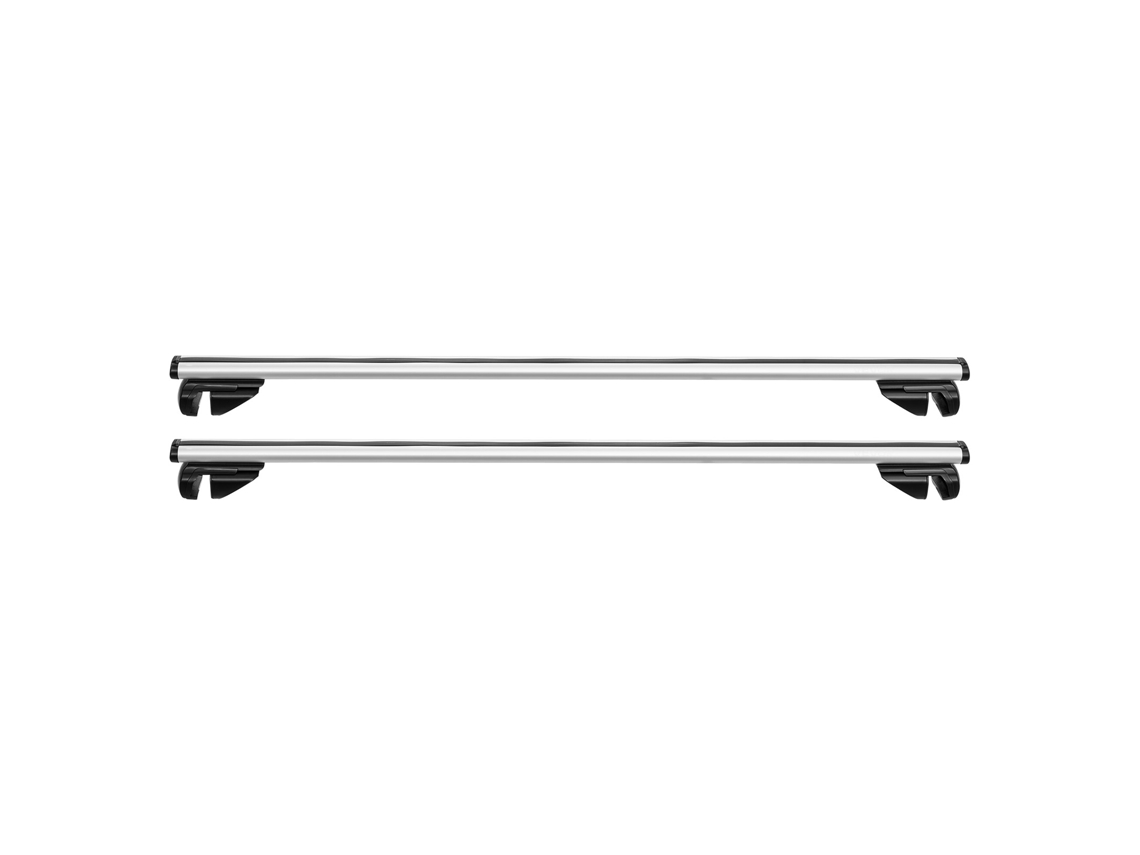 Barras Transversais para Rack de Teto, Capacidade 75 Kg, Ajuste Universal Trilhos Teto Elevados, Espaçamento Entre 21 a 106 Cm, Alumínio Resistentes