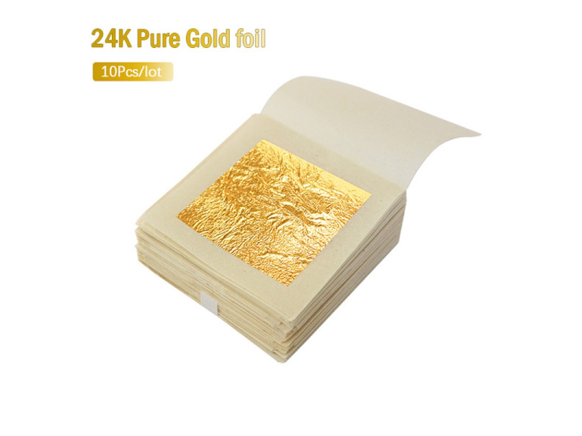 10 Folhas De Ouro Comestíveis De Folha De Ouro 24k Para Bolos Faça Você Mesmo Aquaforge