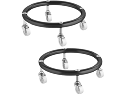 Artibetter Conjunto De 2-suportes Com Pistão A Gás Em Aço Inoxidável, Com Rodas E Freio, Base Reforçada E Espessa, Fácil