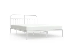 Bed Frame, Bed Frames Vidaxl Branco Aço (180 X 200 Cm)