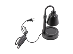 2026 lâmpada Aquecedora de Velas Regulável com Temporizador e Altura Ajustável, Decorativa Retrô para Derreter Cera com 2 Lâmpadas, Plug Eua, Preto
