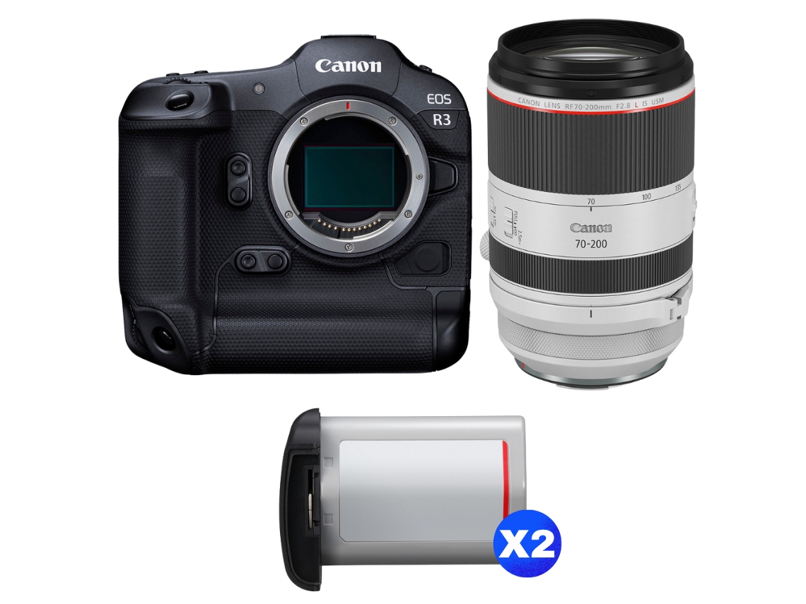 Eos R3 + Rf 70 200mm F/2.8 L Is Usm + 2 Canon Lp e19 + Ebook “20 Dicas para Fotos Que Impressionam” CANON